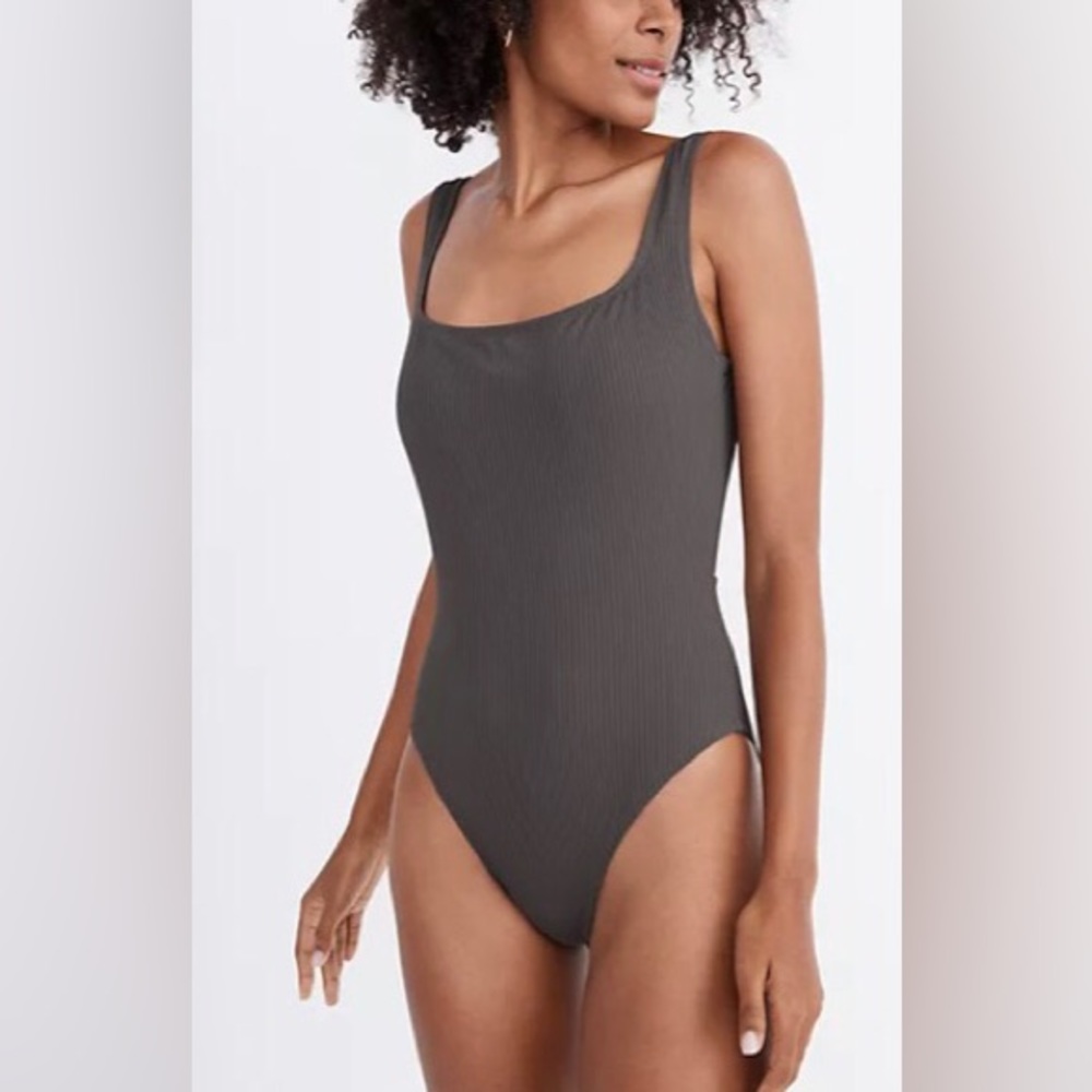 Madewell Gray One Piece Swimsuit